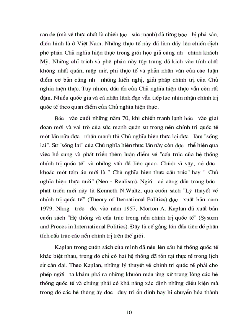 image for page Nội dung cơ bản của chủ nghĩa hiện thực về quan hệ quốc tế và một số nhận xét