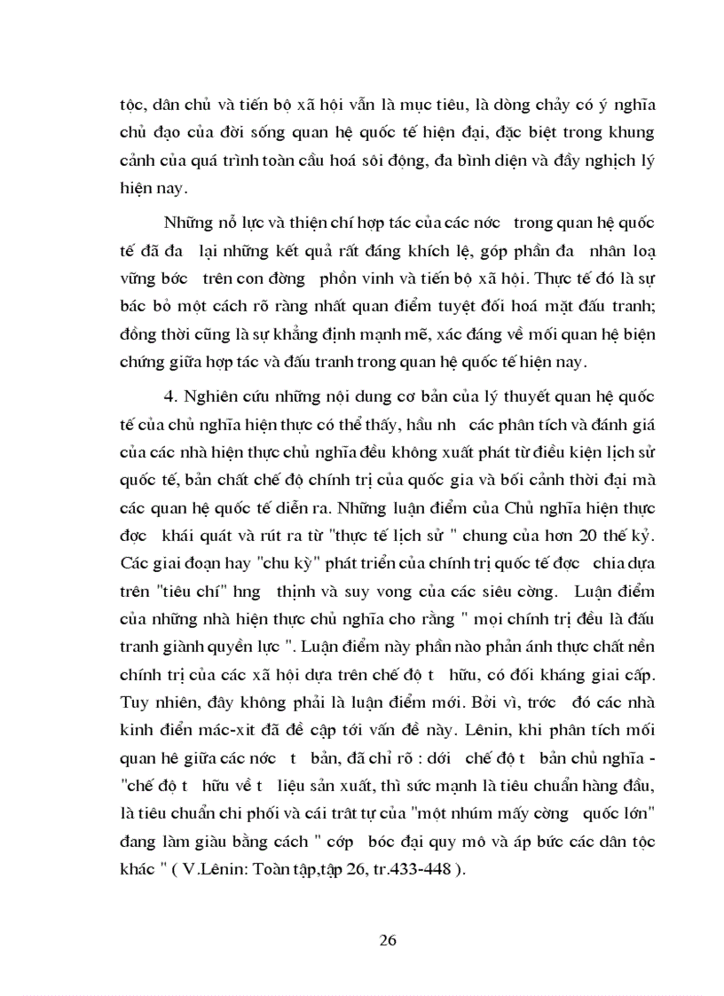 image for page Nội dung cơ bản của chủ nghĩa hiện thực về quan hệ quốc tế và một số nhận xét