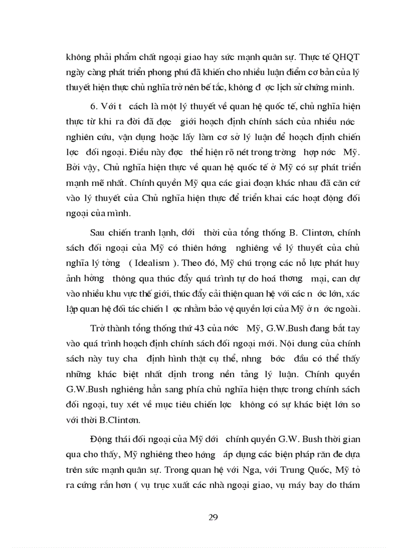 image for page Nội dung cơ bản của chủ nghĩa hiện thực về quan hệ quốc tế và một số nhận xét