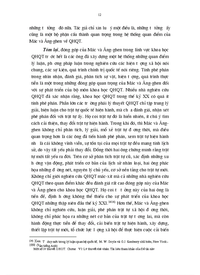 image for page Quan điểm của C mác và Ph ăng ghen về quan hệ quốc tế