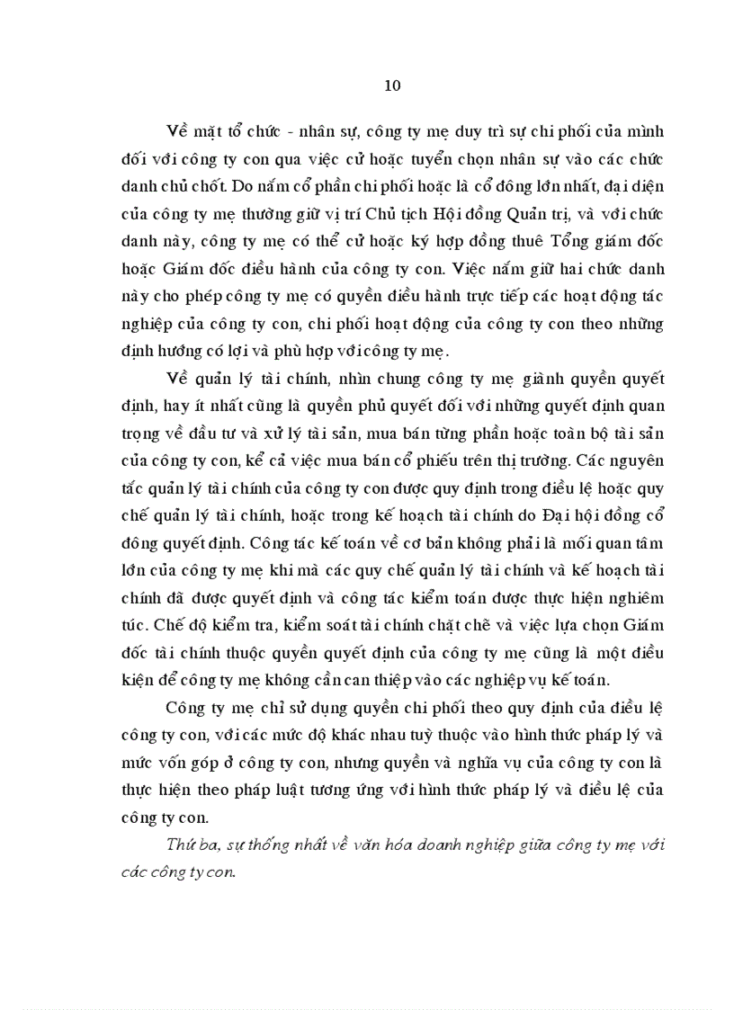 image for page Hoàn thiện tổ chức quản lý ở Tổng công ty Khánh Việt theo mô hình công ty mẹ công ty con