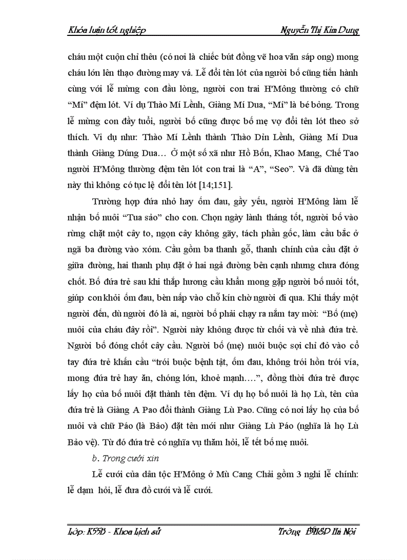 image for page Đời sống văn hóa tinh thần của người H Mông ở huyện Mù Cang Chải Yên Bái