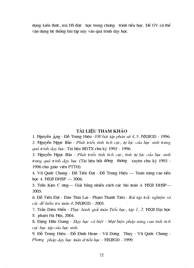 image for page Xây dựng hệ thống bài tập chủ đề Phân số cho học sinh lớp 4 theo hướng tích cực hoá hoạt động học tập của học sinh 1