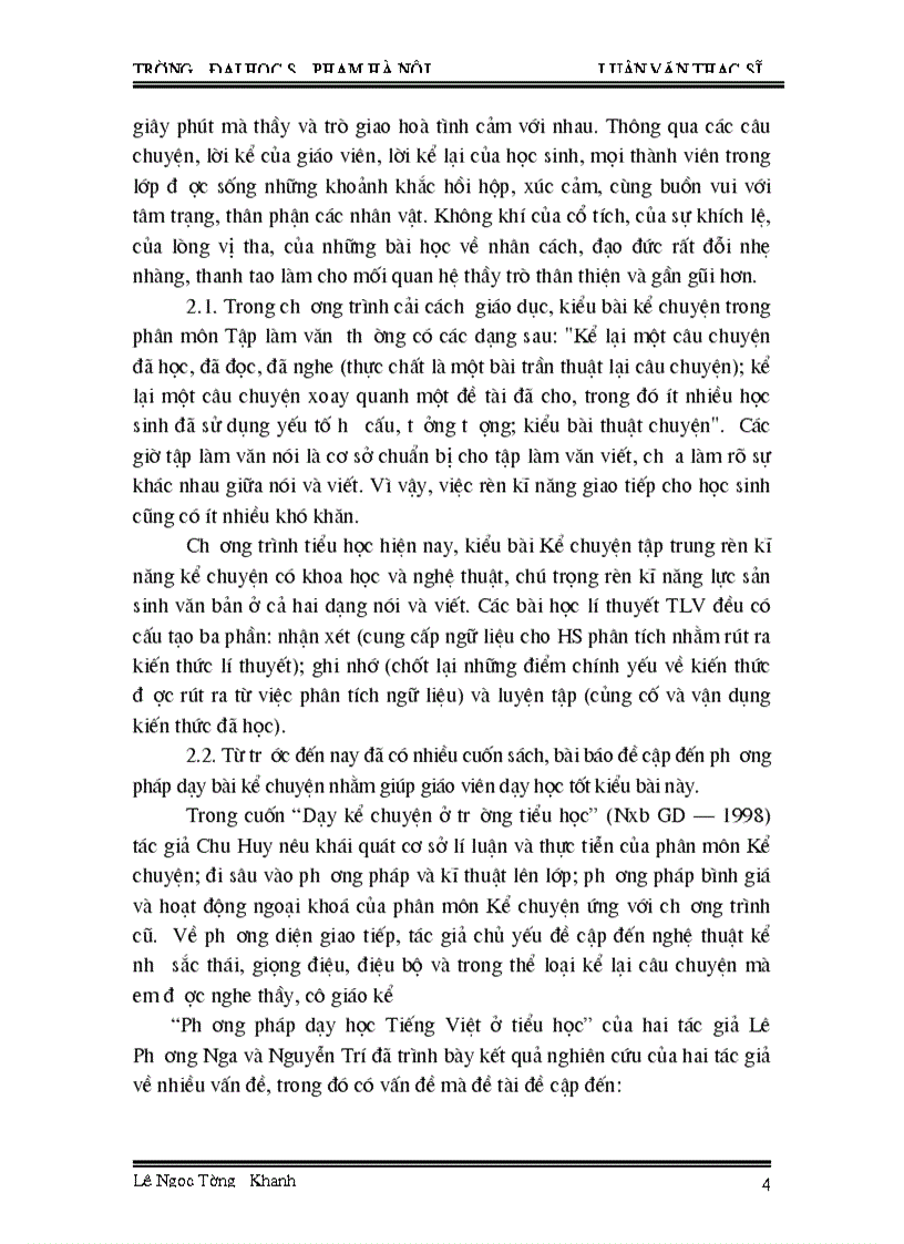 image for page Rèn kĩ năng kể chuyện trong phân môn Tập làm văn lớp 4 theo hướng giao tiếp