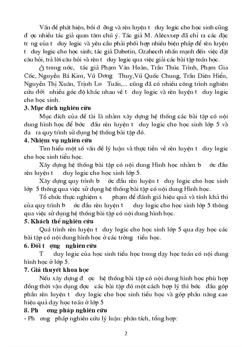 image for page Xây dựng và sử dụng hệ thống bài tập có nội dung hình học để bơước đầu rèn luyện tơư duy logic cho học sinh lớp 5
