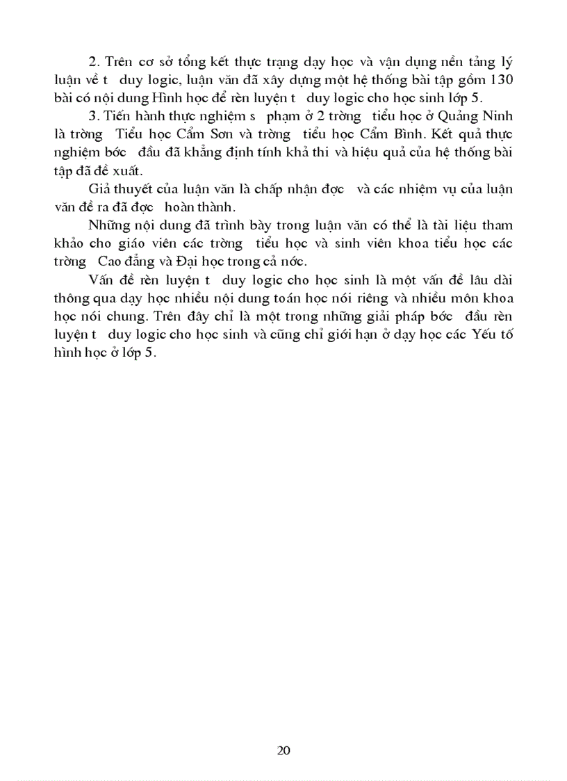 image for page Xây dựng và sử dụng hệ thống bài tập có nội dung hình học để bơước đầu rèn luyện tơư duy logic cho học sinh lớp 5