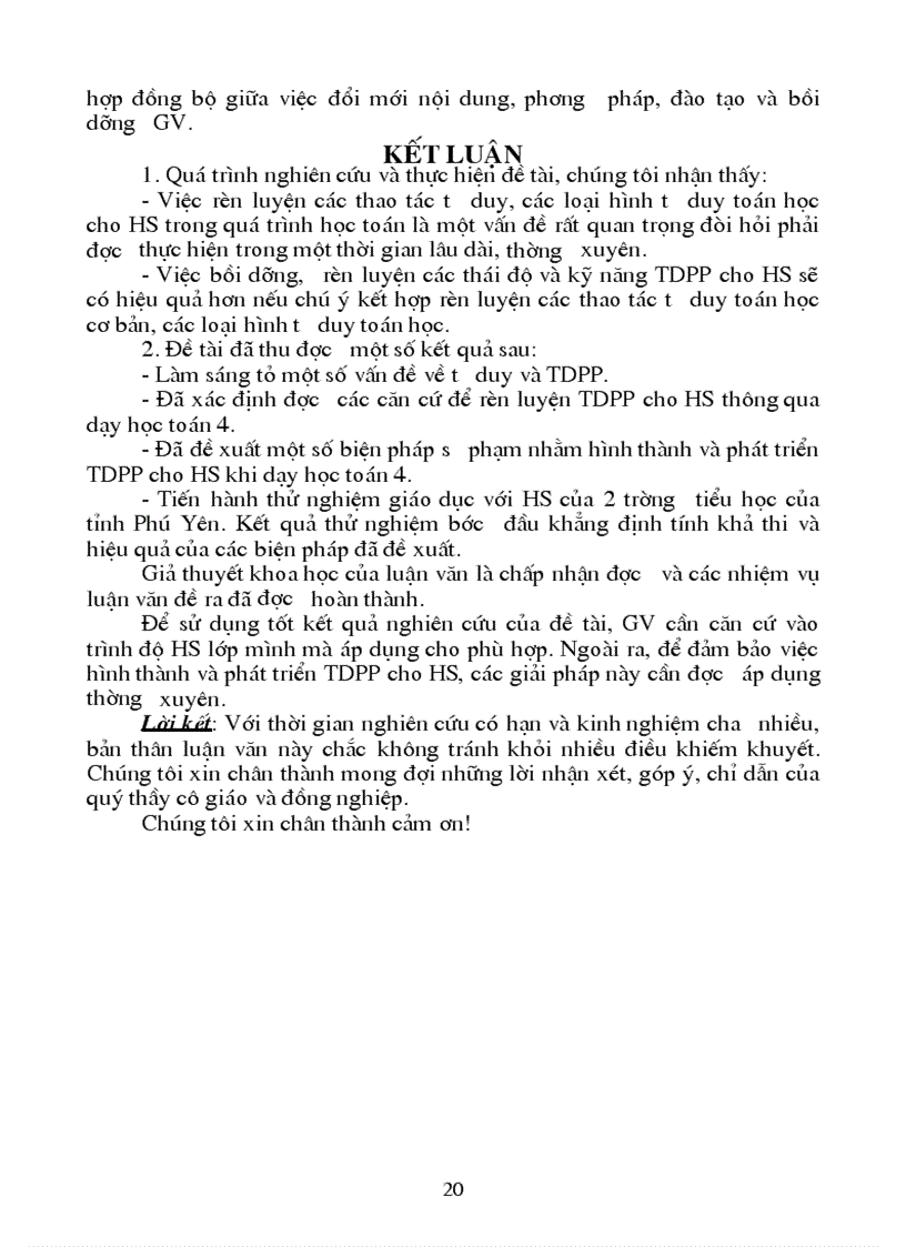 image for page Rèn luyện tư duy phê phán cho học sinh thông qua dạy học Toán 4 1