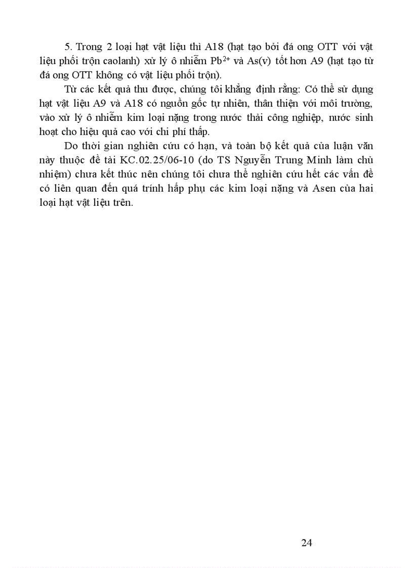 image for page Nghiên cứu một số tính chất hóa lý về khả năng hấp phụ kim loại nặng và Asen của vật liệu chế tạo từ đá ong Việt Nam