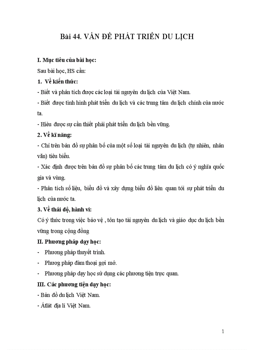 image for page Vấn đề phát triển du lịch