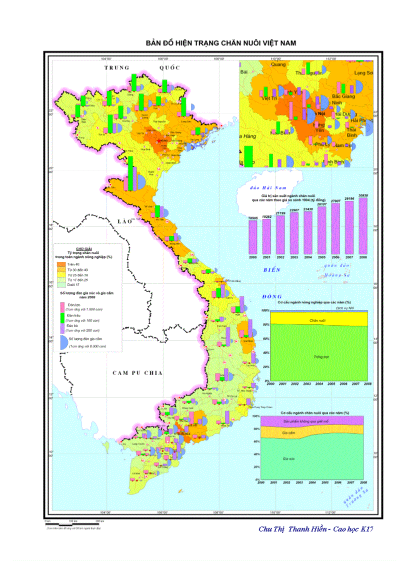 Bản đồ hiện trạng chăn nuôi Việt Nam