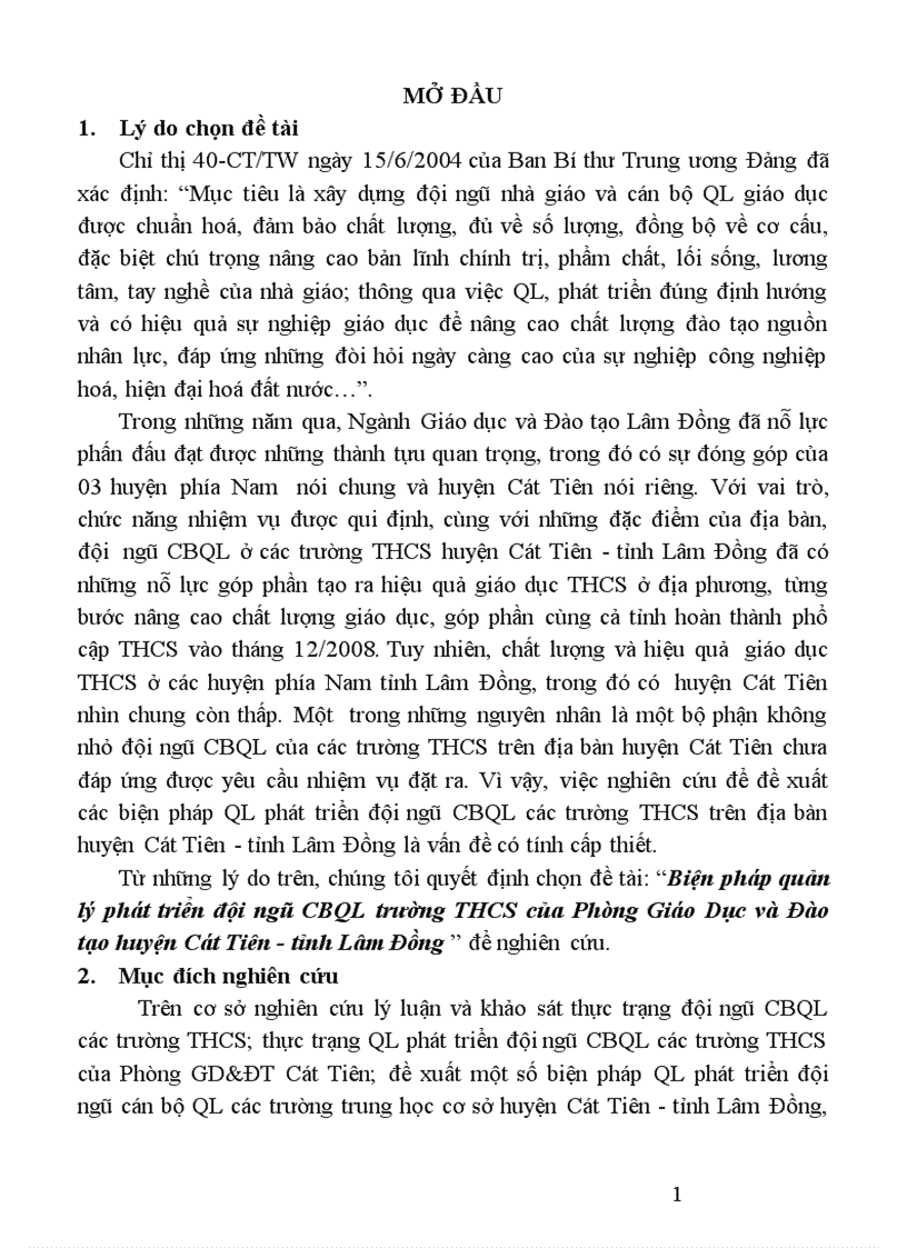 image for page Biện pháp quản lý phát triển đội ngũ CBQL trường THCS của Phòng Giáo Dục và Đào tạo huyện Cát Tiên tỉnh Lâm Đồng 1