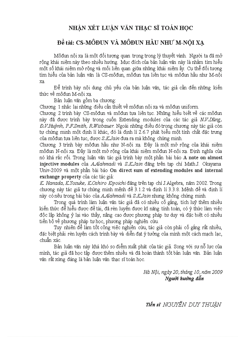 image for page Cs môđun và môđun hầu như m nội xạ 1