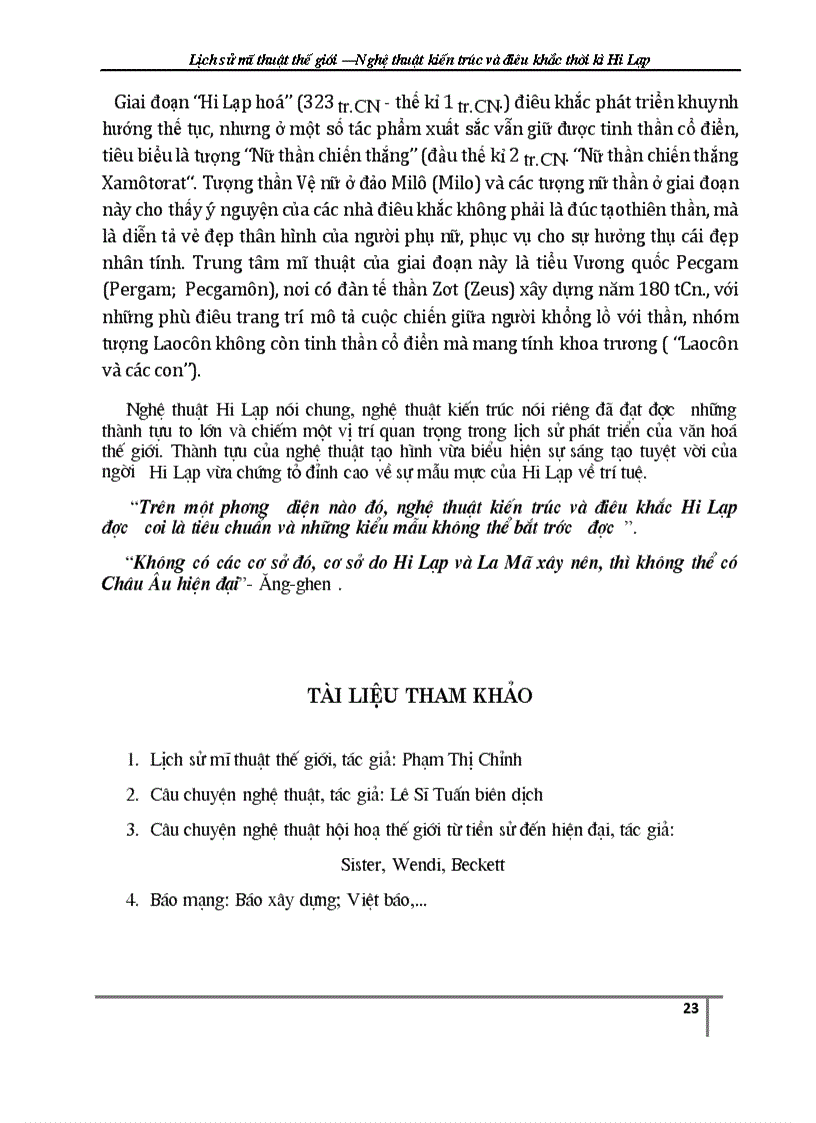 image for page Nghệ thuật kiến trúc và điêu khắc thời kì Hi Lạp cổ đại