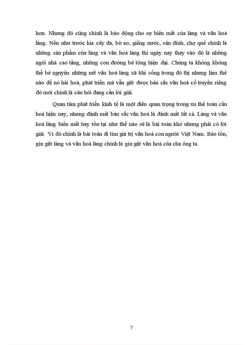 image for page Tự đặt vị trí mình vào vai trò của người quản lý văn hóa bạn xác định có hay không văn hóa làng của người Việt Dùng dẫn chứng để minh giải