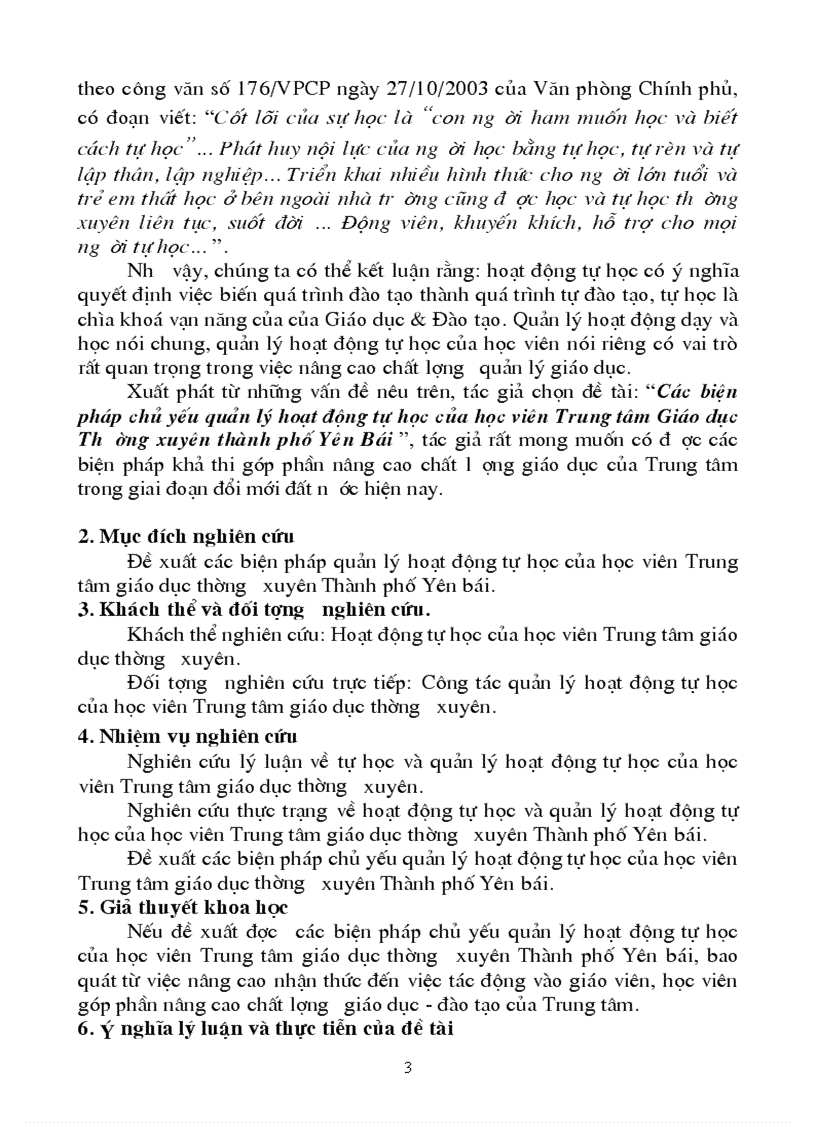 image for page Các biện pháp chủ yếu quản lý hoạt động tự học của học viên Trung tâm GDTX thành phố Yên Bái