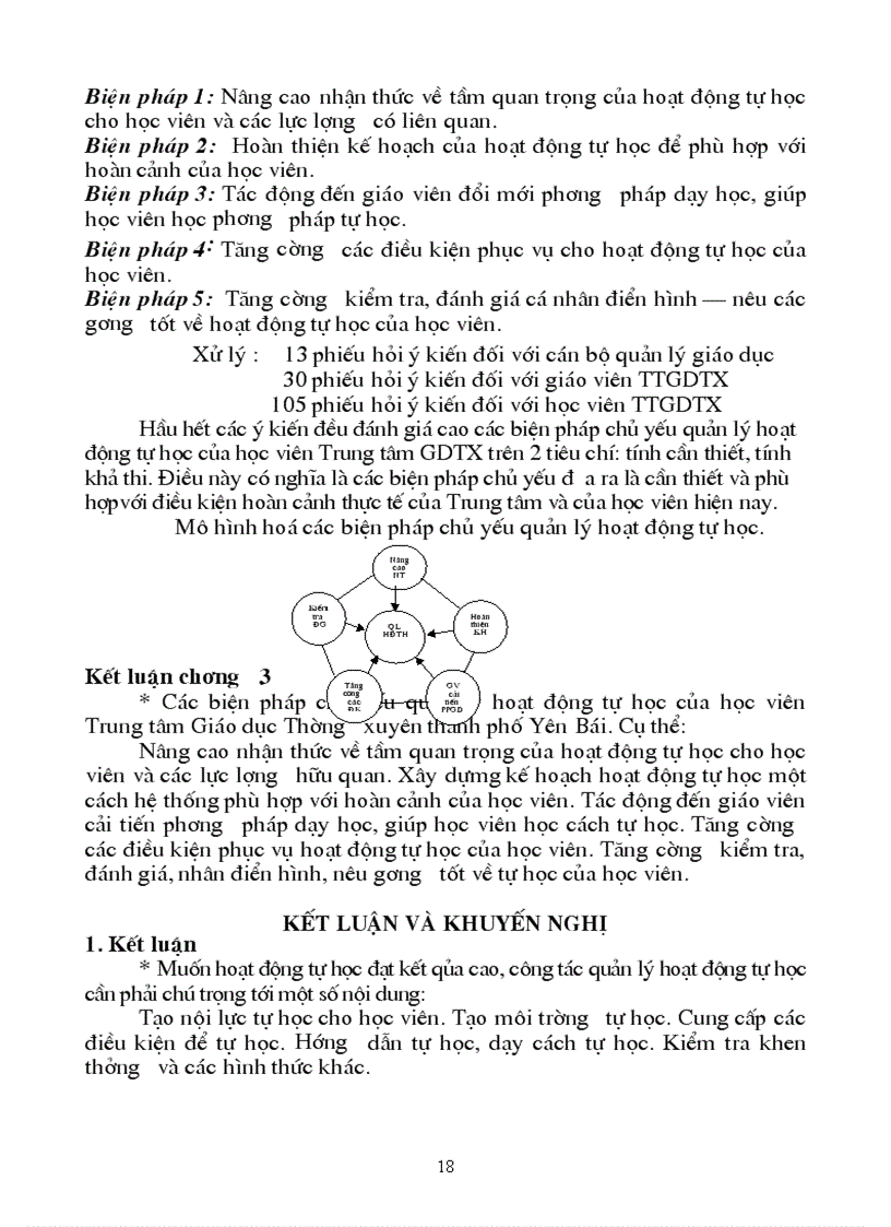 image for page Các biện pháp chủ yếu quản lý hoạt động tự học của học viên Trung tâm GDTX thành phố Yên Bái
