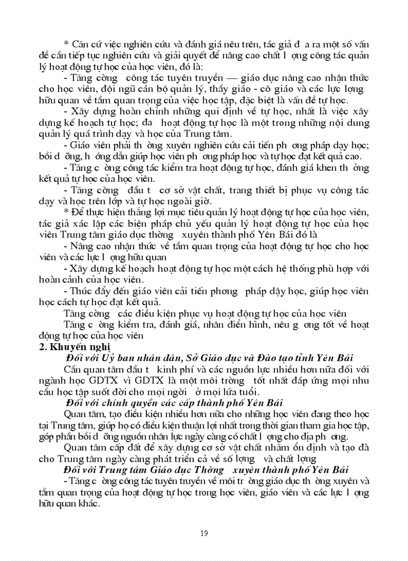 image for page Các biện pháp chủ yếu quản lý hoạt động tự học của học viên Trung tâm GDTX thành phố Yên Bái