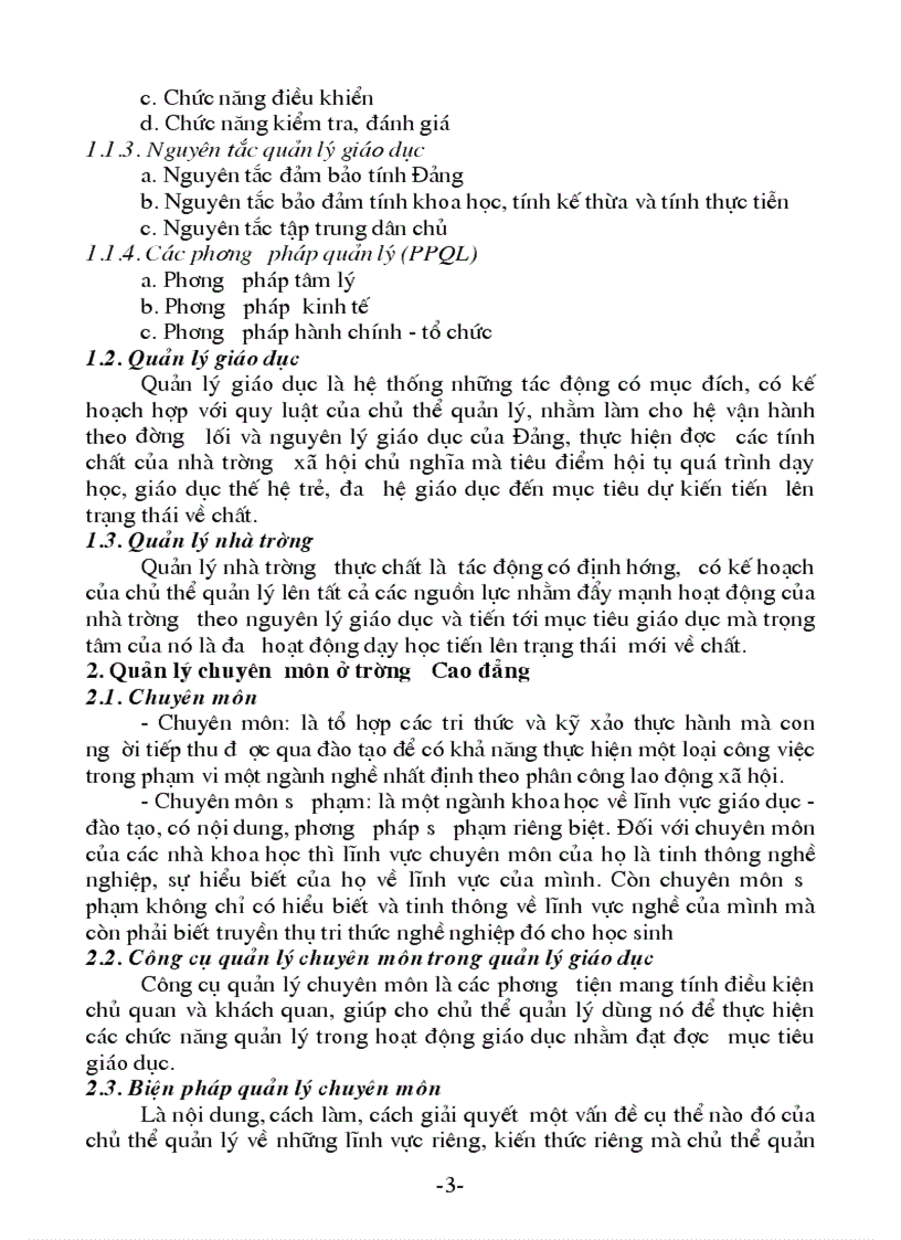 image for page 1số biện pháp quản lý chuyên môn của hiệu trưởng trường cao đẳng nông lâm Bắc Giang