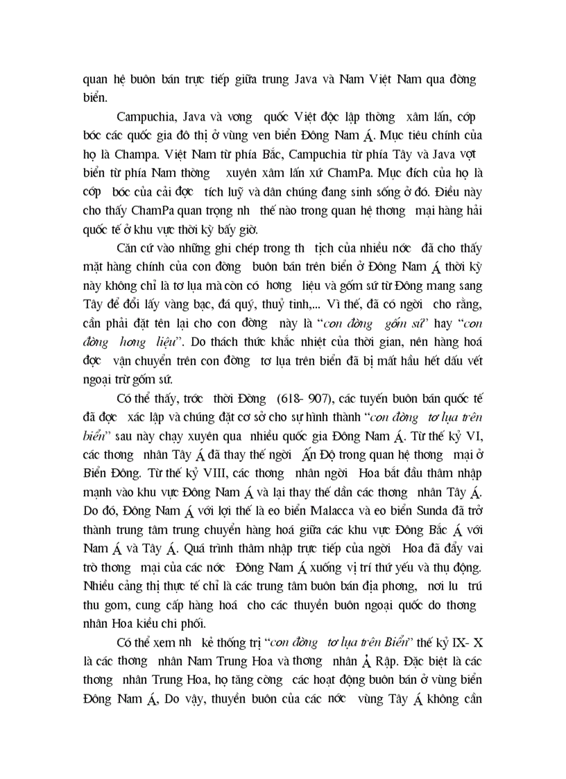 image for page Quan hệ thương mại của vương quốc Champa trong bối cảnh thương mại khu vực Đông Nam á thời cổ trung đại từ thế kỷ VII đến thế kỷ XV 1