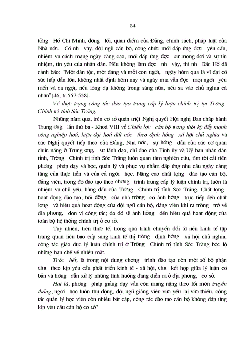 image for page Tư tưởng Hồ Chí Minh về giáo dục lý luận chính trị với việc nâng cao chất lượng đào tạo trung cấp lý luận chính trị ở Trường Chính trị tỉnh Sóc Trăng