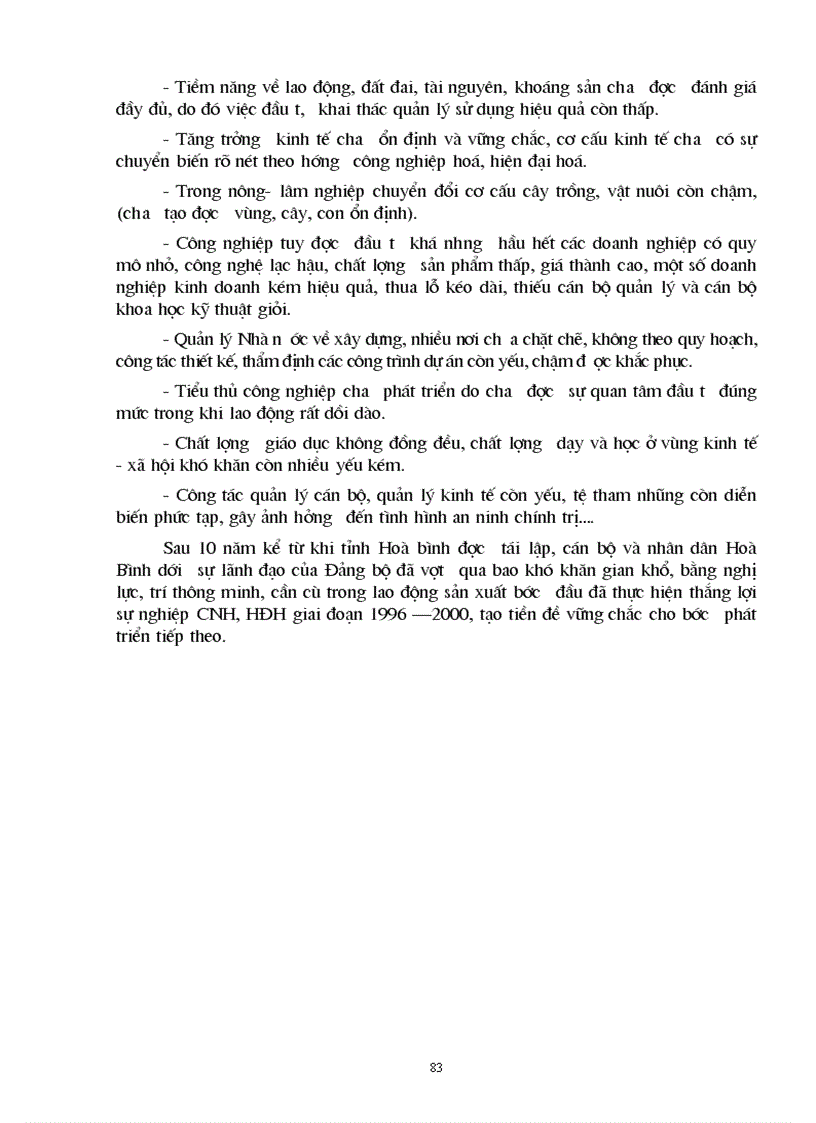 image for page Đặc điểm về điều kiện tự nhiên dân số lao động và lịch sử truyền thống của tỉnh Hoà Bình