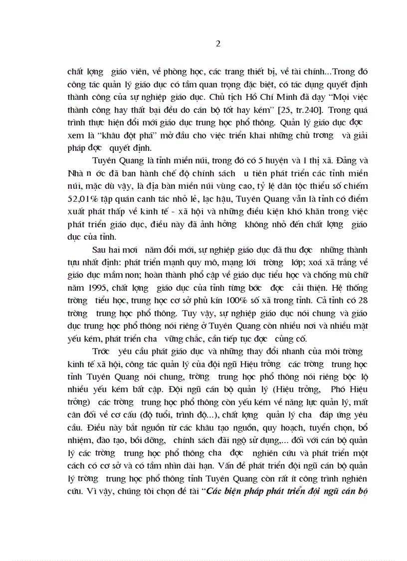 image for page Các biện pháp phát triển đội ngũ cán bộ quản lý trường trung học phổ thông tỉnh Tuyên Quang
