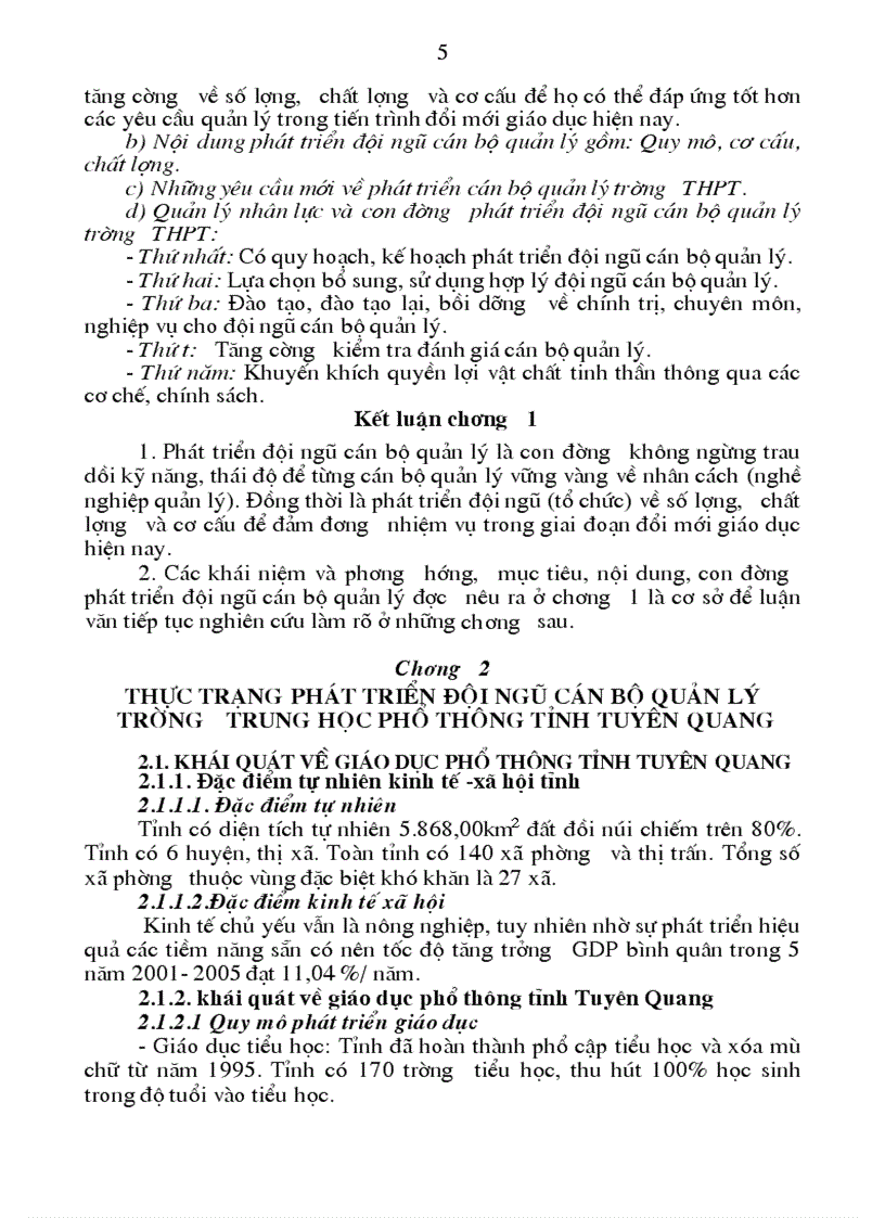 image for page Các biện pháp phát triển đội ngũ cán bộ quản lý trường trung học phổ thông tỉnh Tuyên Quang