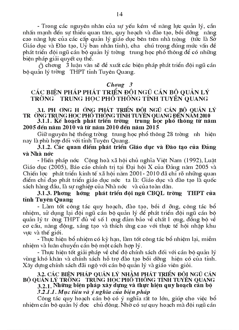 image for page Các biện pháp phát triển đội ngũ cán bộ quản lý trường trung học phổ thông tỉnh Tuyên Quang