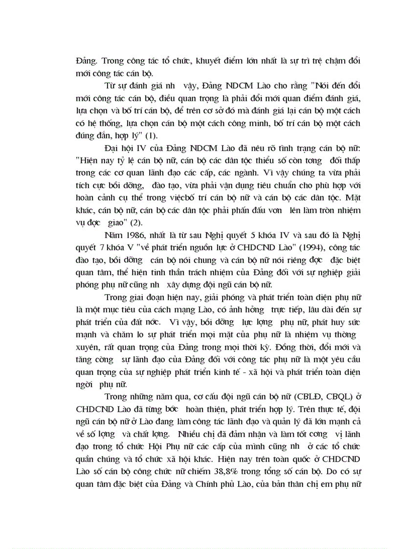 image for page Thực trạng đội ngũ cán bộ nữ ở CHDCND Lào và một số vấn đề đặt ra
