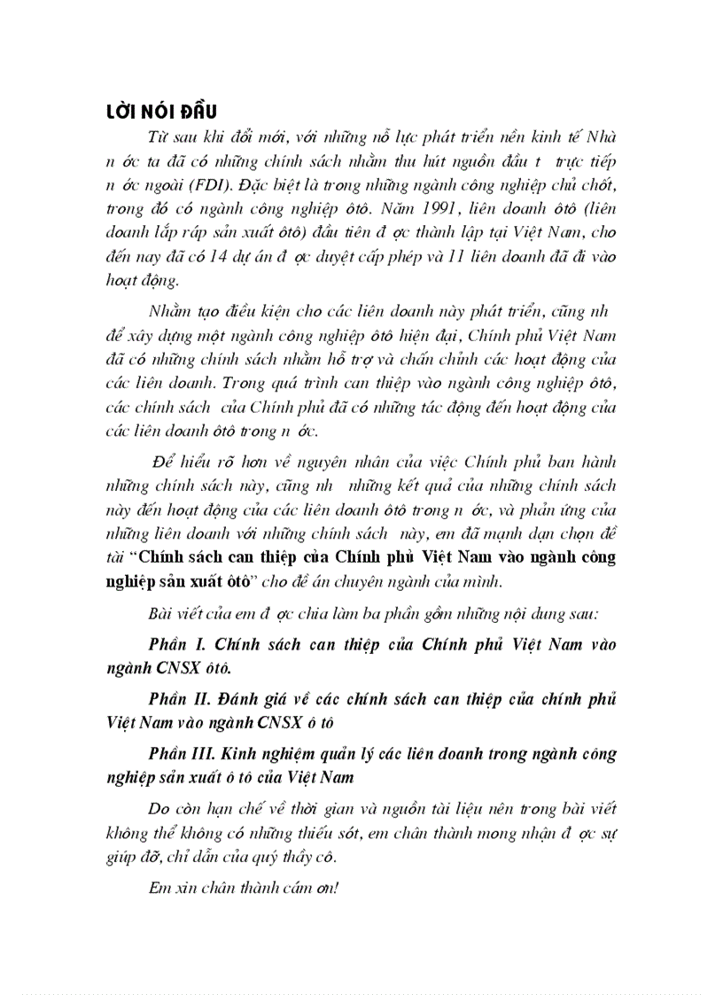 image for page Chính sách can thiệp của Chính phủ Việt Nam vào ngành công nghiệp sản xuất ôtô 1