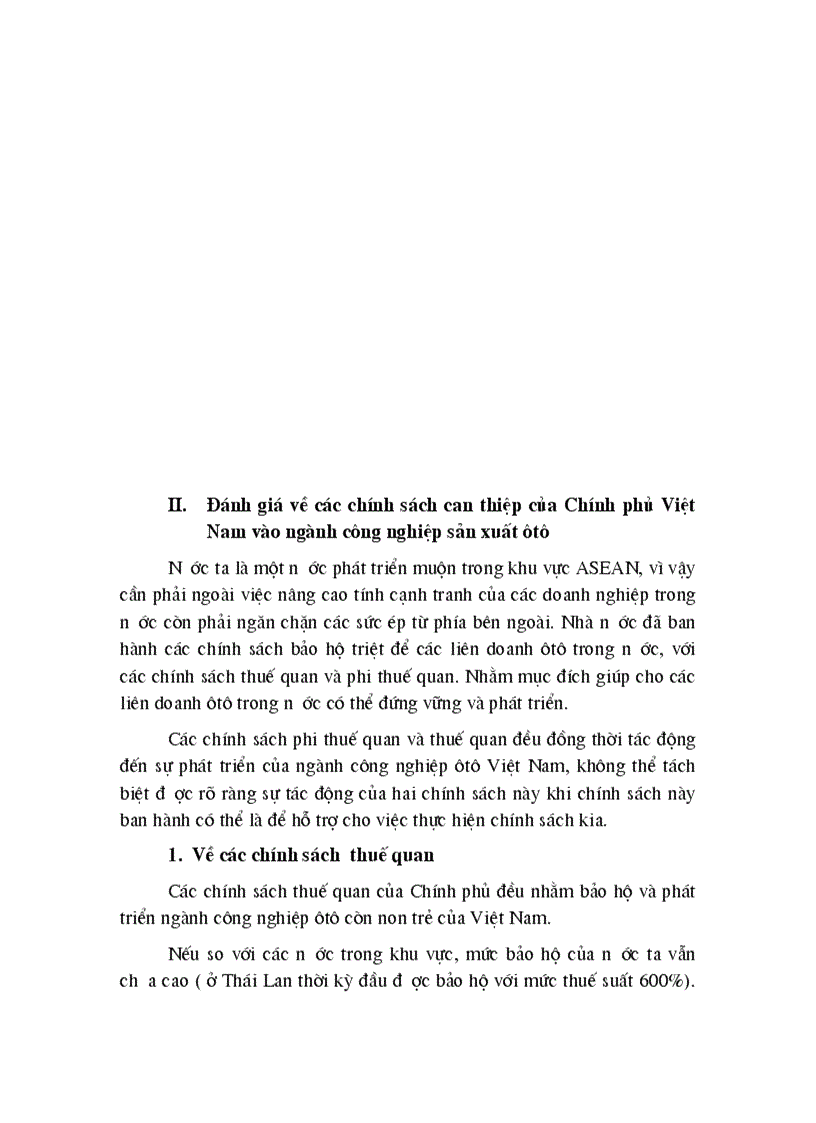 image for page Chính sách can thiệp của Chính phủ Việt Nam vào ngành công nghiệp sản xuất ôtô 1