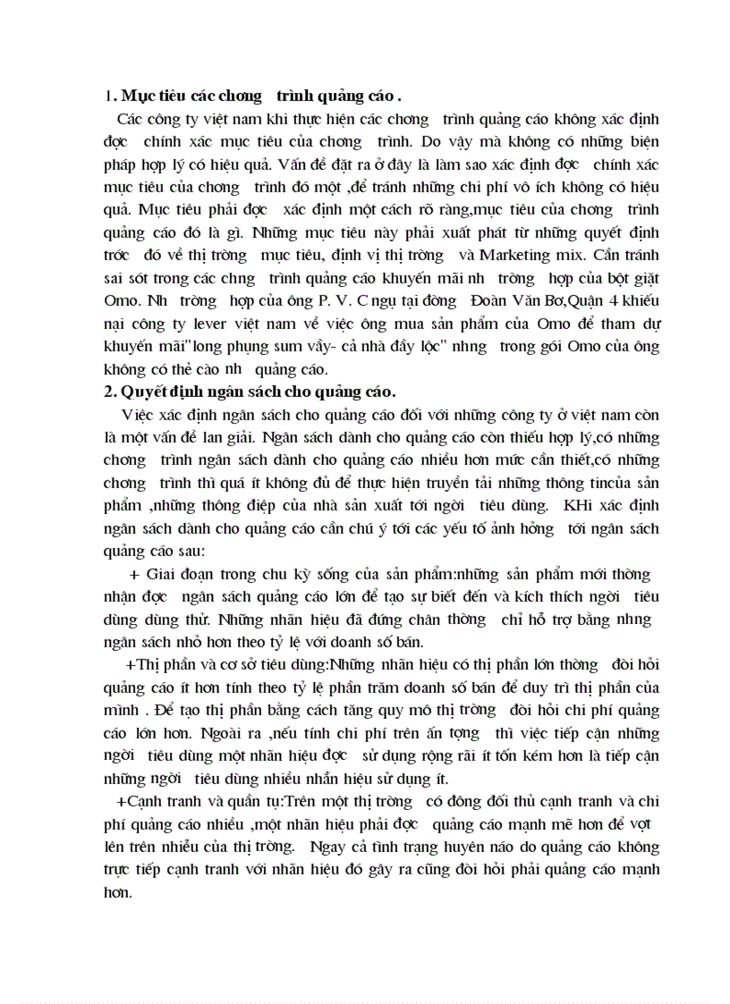 image for page Tiến trình thiết lập một chương trình quảng cáo có hiệu quả ứng dụng cho bột giặt OMO