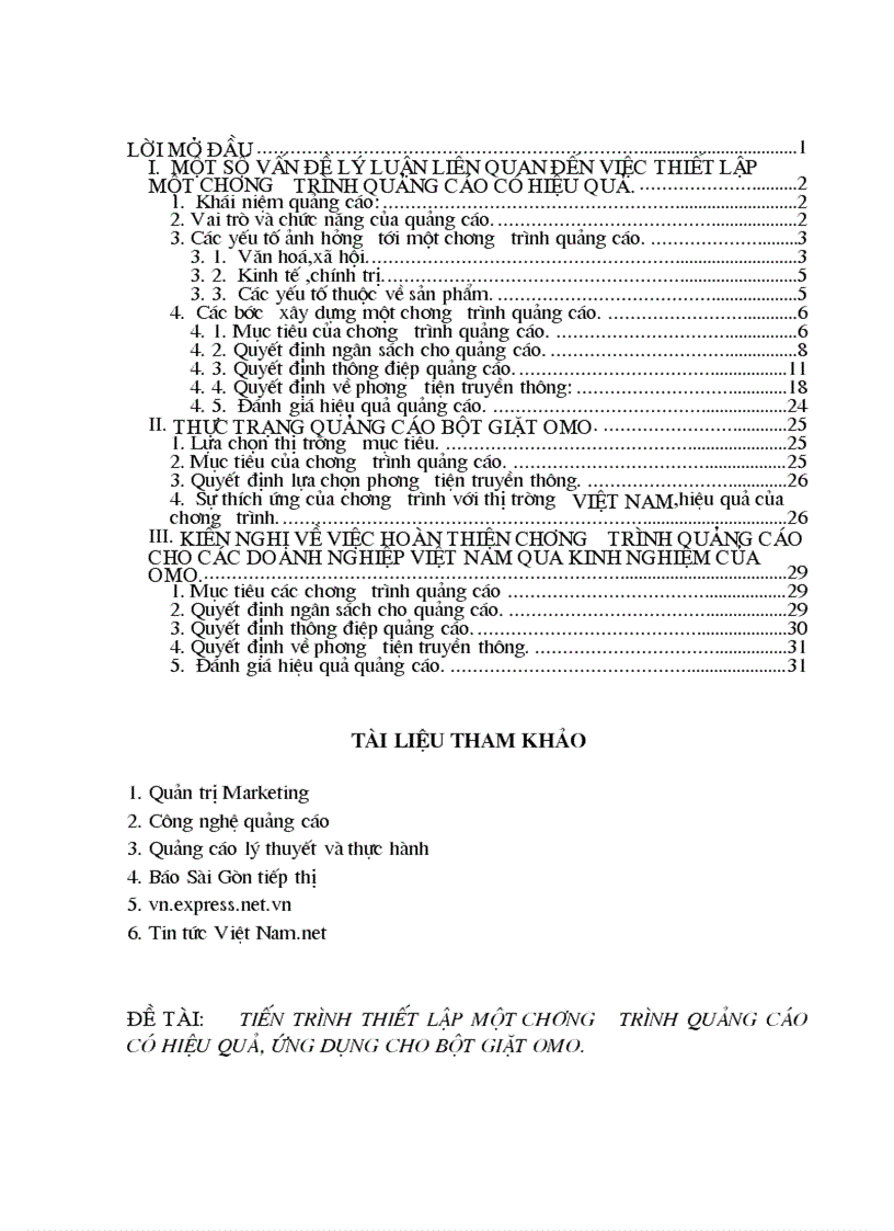 image for page Tiến trình thiết lập một chương trình quảng cáo có hiệu quả ứng dụng cho bột giặt OMO