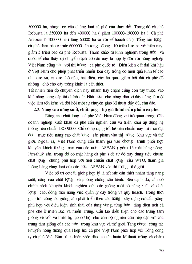 image for page Giải pháp để nâng cao khả năng cạnh tranh của ngành cà phê Việt Nam 1