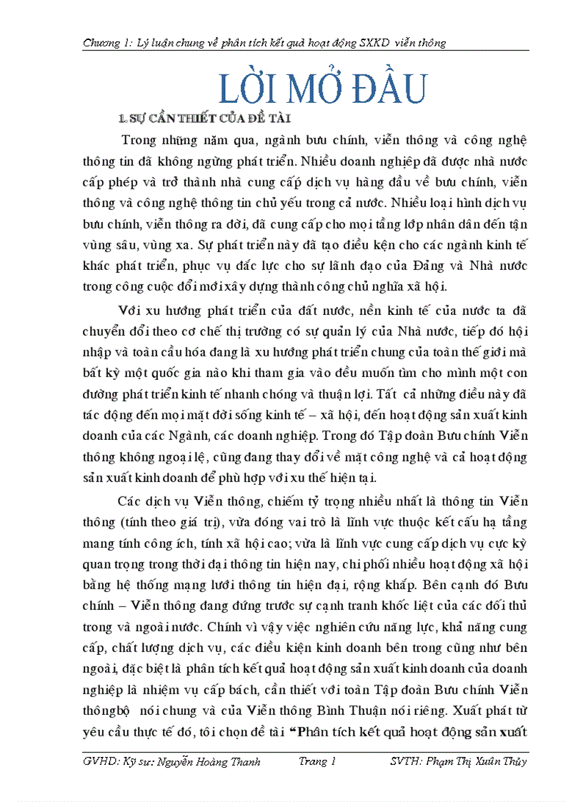 image for page Phân tích kết quả hoạt động sản xuất kinh doanh các dịch vụ Viễn thông tại Viễn thông Bình Thuận