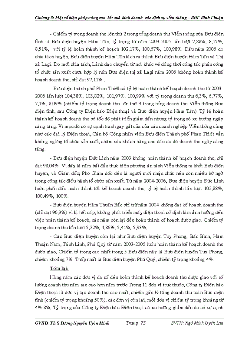 image for page Phân tích kết quả hoạt động sản xuất kinh doanh các dịch vụ Viễn thông tại Viễn thông Bình Thuận