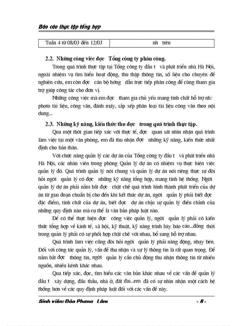 image for page Báo cáo tổng hợp tại Tổng công ty Đầu tư và Phát triển nhà Hà Nội