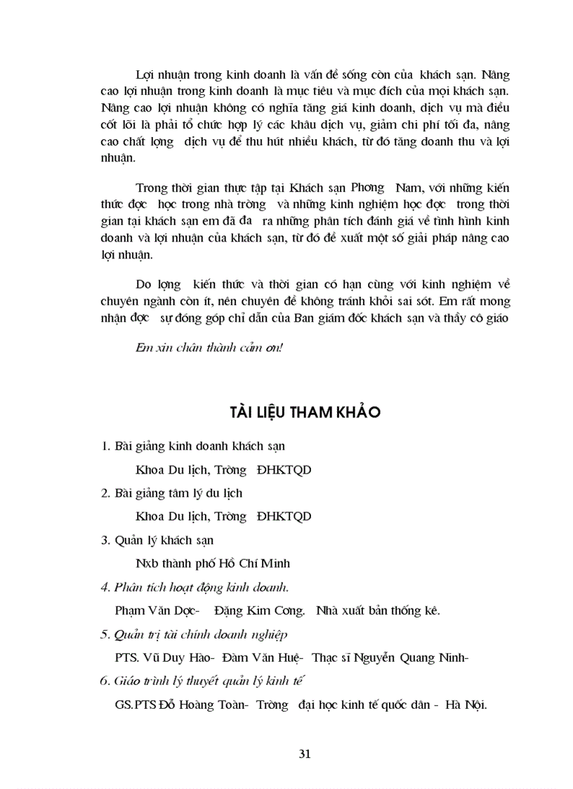 image for page Một số giải pháp nhằm nâng cao lợi nhuận của Khách sạn Phương Nam 1