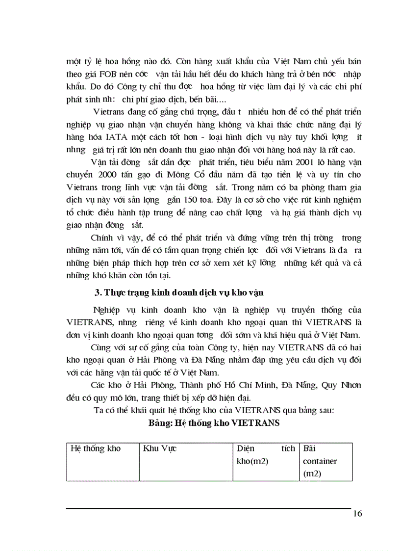 image for page Tình hình hoạt động kinh doanh dịch vụ giao nhận kho vận tại Vietrans