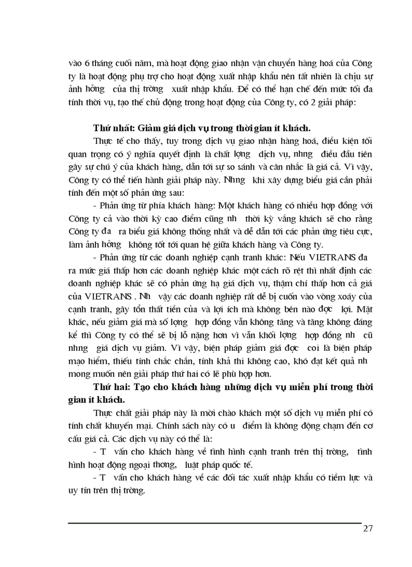 image for page Tình hình hoạt động kinh doanh dịch vụ giao nhận kho vận tại Vietrans