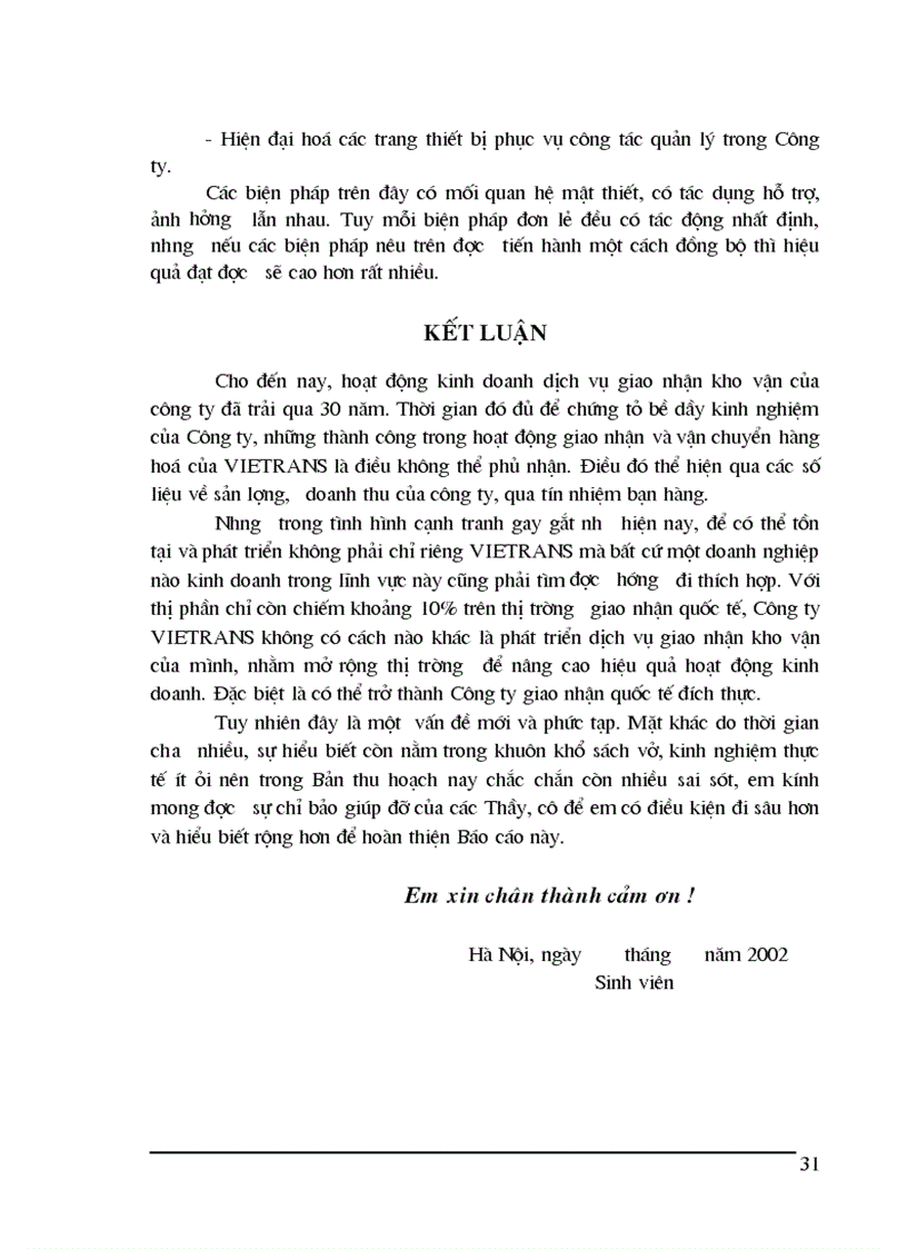 image for page Tình hình hoạt động kinh doanh dịch vụ giao nhận kho vận tại Vietrans