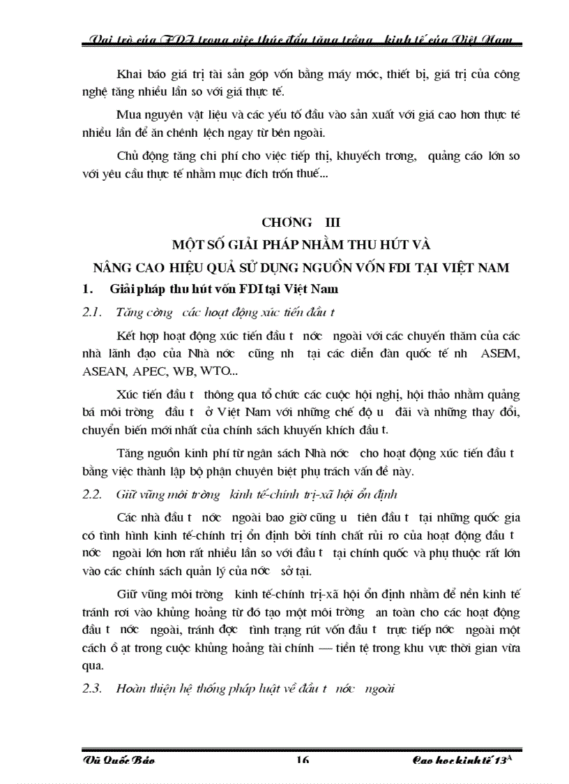 image for page Một số giải pháp nhằm thu hút và nâng cao hiệu quả sử dụng nguồn vốn FDI tại việt nam