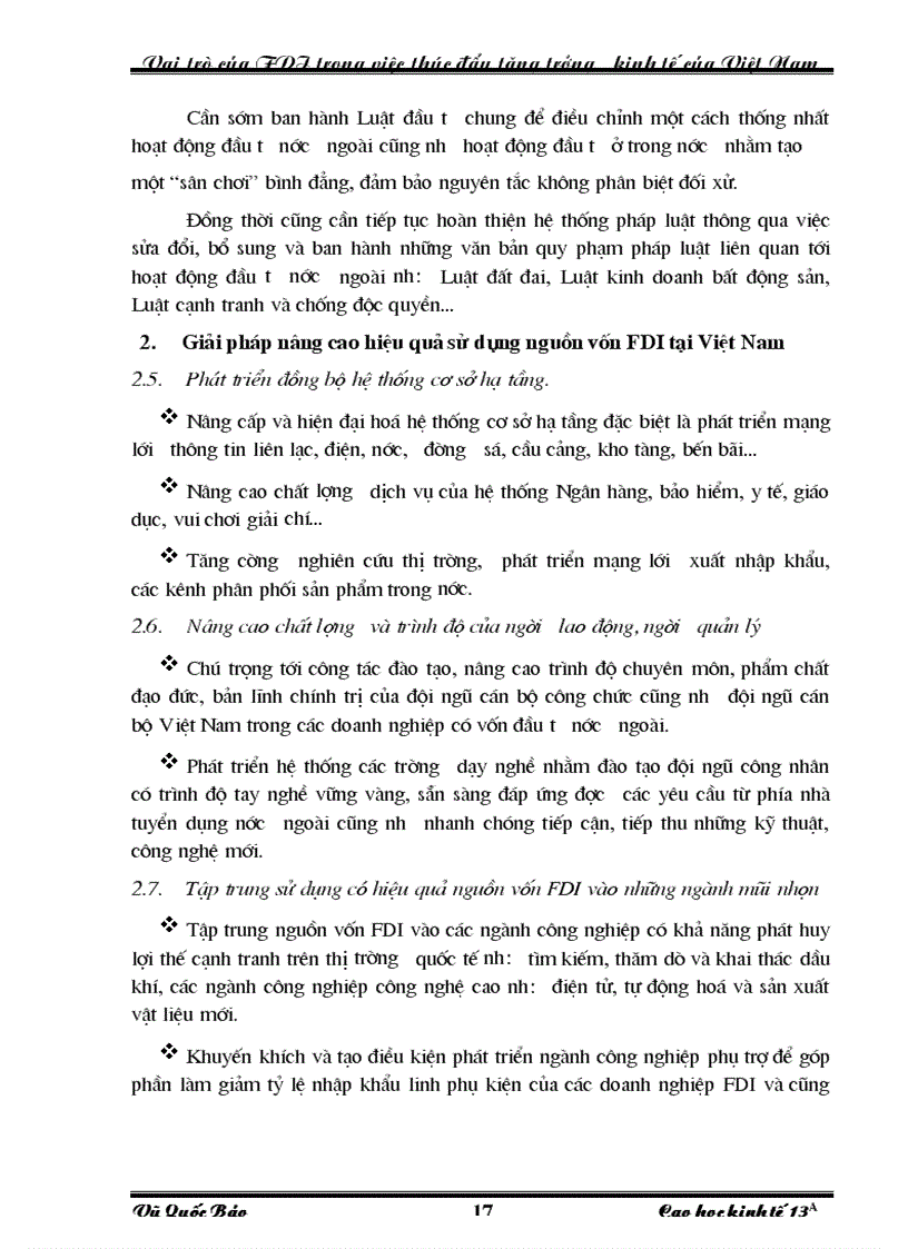 image for page Một số giải pháp nhằm thu hút và nâng cao hiệu quả sử dụng nguồn vốn FDI tại việt nam