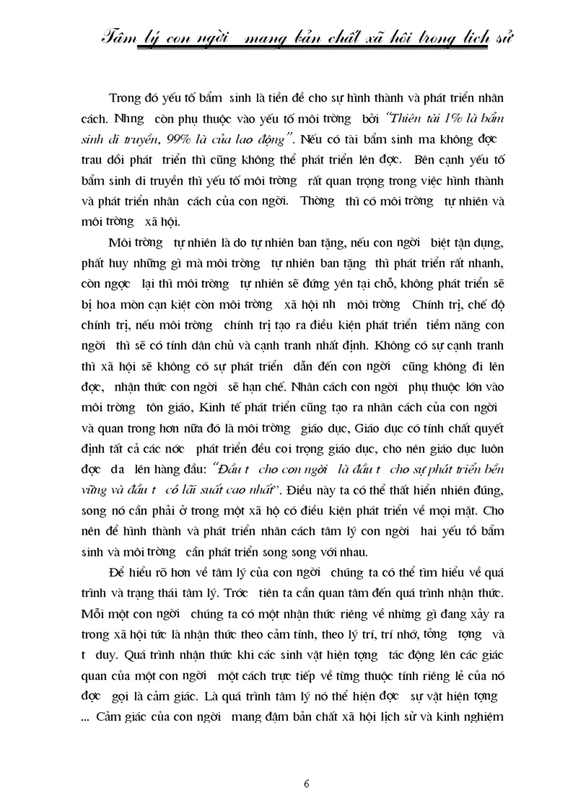 image for page Tâm lý con người mang bản chất lịch sử xã hội