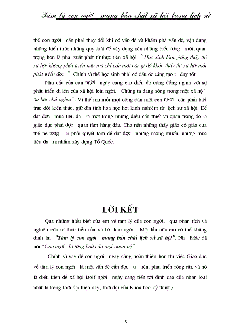 image for page Tâm lý con người mang bản chất lịch sử xã hội