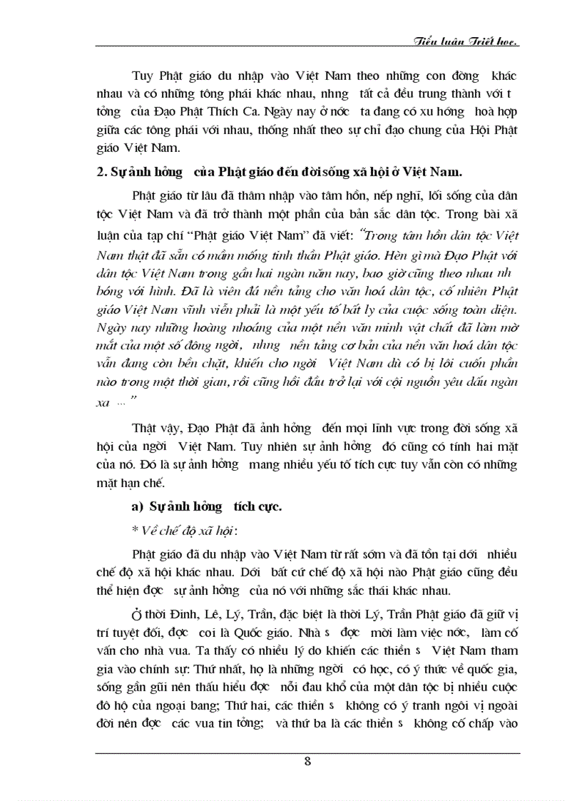 image for page Tính triết học trong Phật giáo và sự ảnh hưởng của Phật giáo ở Việt Nam