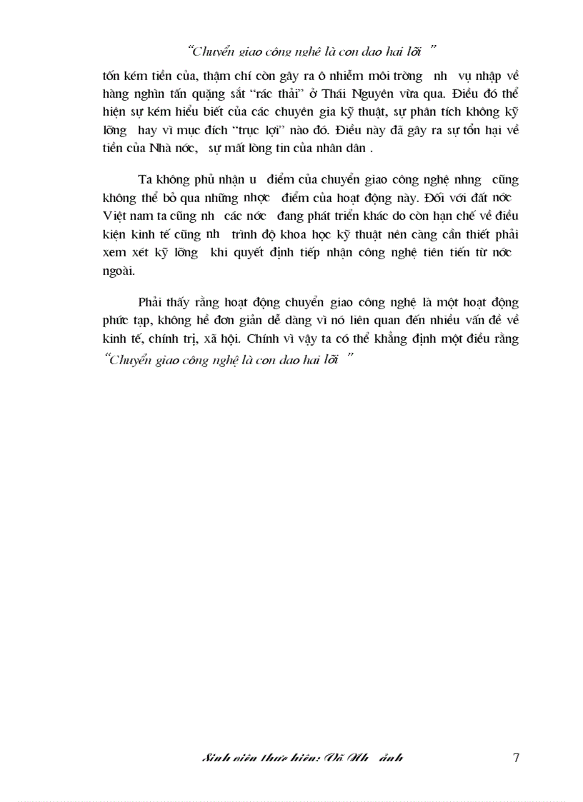 image for page Tình hình chuyển giao công nghệ trên thế giới và thực trạng ở nước ta