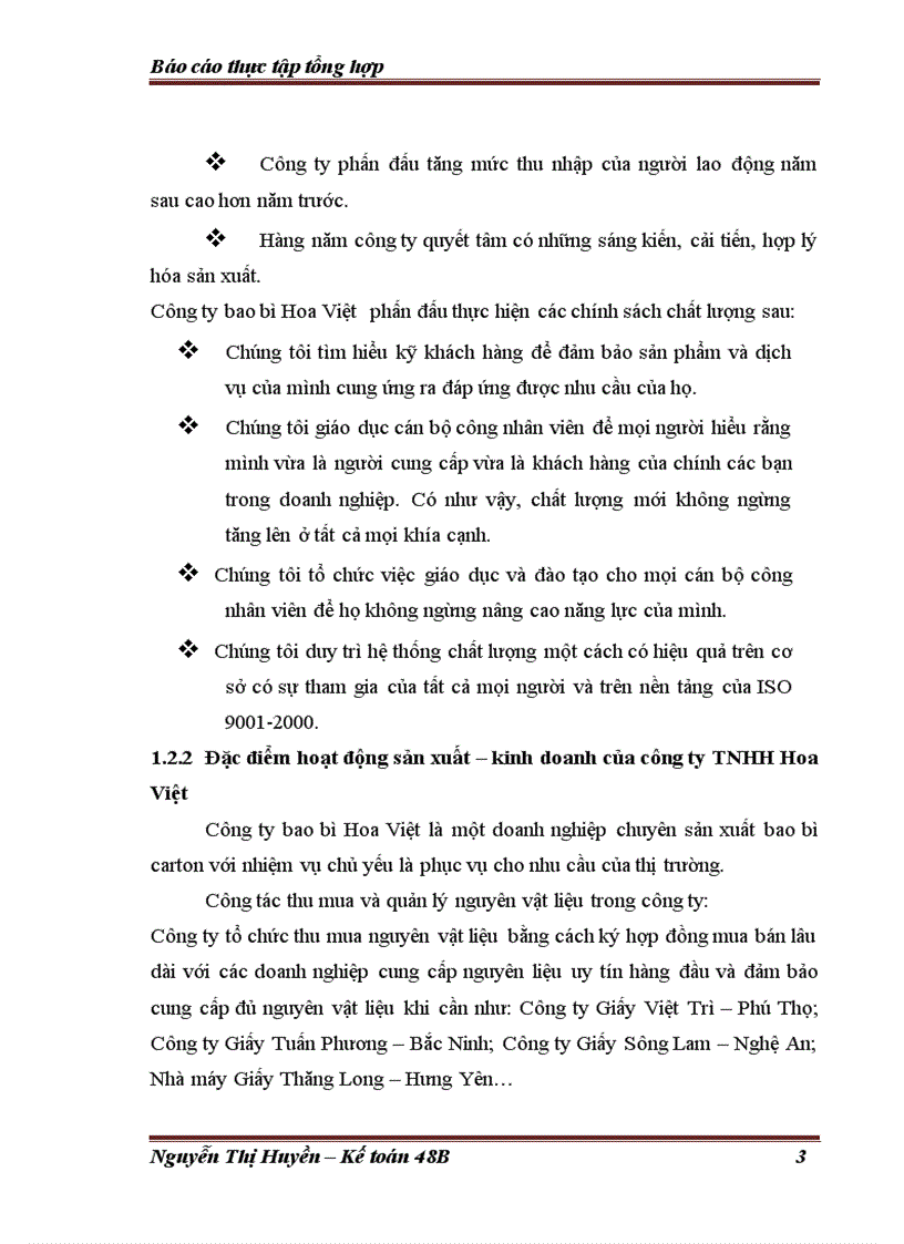 image for page Báo cáo thực tập tổng hợp về tổ chức công tác kế toán tại công ty TNHH Hoa Việt