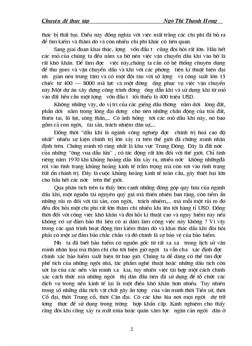 image for page Tình hình bảo hiểm khống chế giếng trong hoạt động thăm dò và khai thác dầu khí ở PVIC 1