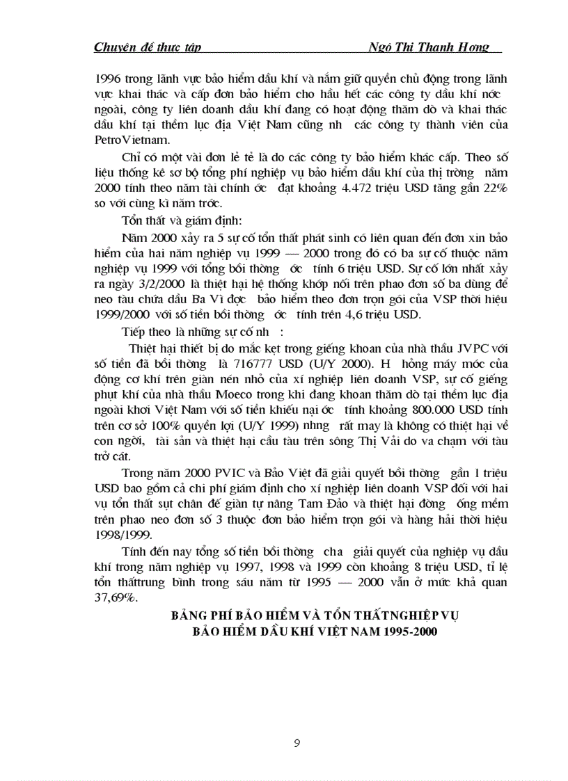 image for page Tình hình bảo hiểm khống chế giếng trong hoạt động thăm dò và khai thác dầu khí ở PVIC 1